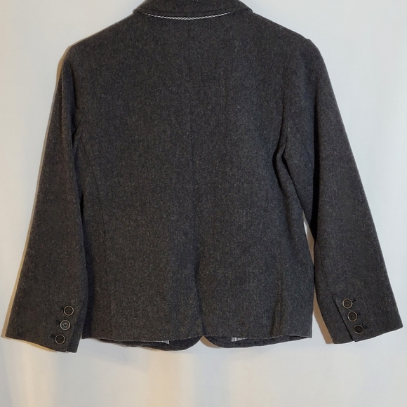 Abercrombie & Fitch Wool Blazer - Dark Gray with Crest - Picture 5 of 8